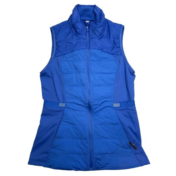 NWT! Wmn’s Lululemon 700 Fill Down For It All Sz 8 Vest In Rare Color Blue Nile - Picture 1 of 8